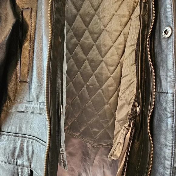 Laurence Roy Vintage 100% Lambskin Leather Moto  Biker Boho Jacket Black Size M. - Picture 12 of 16